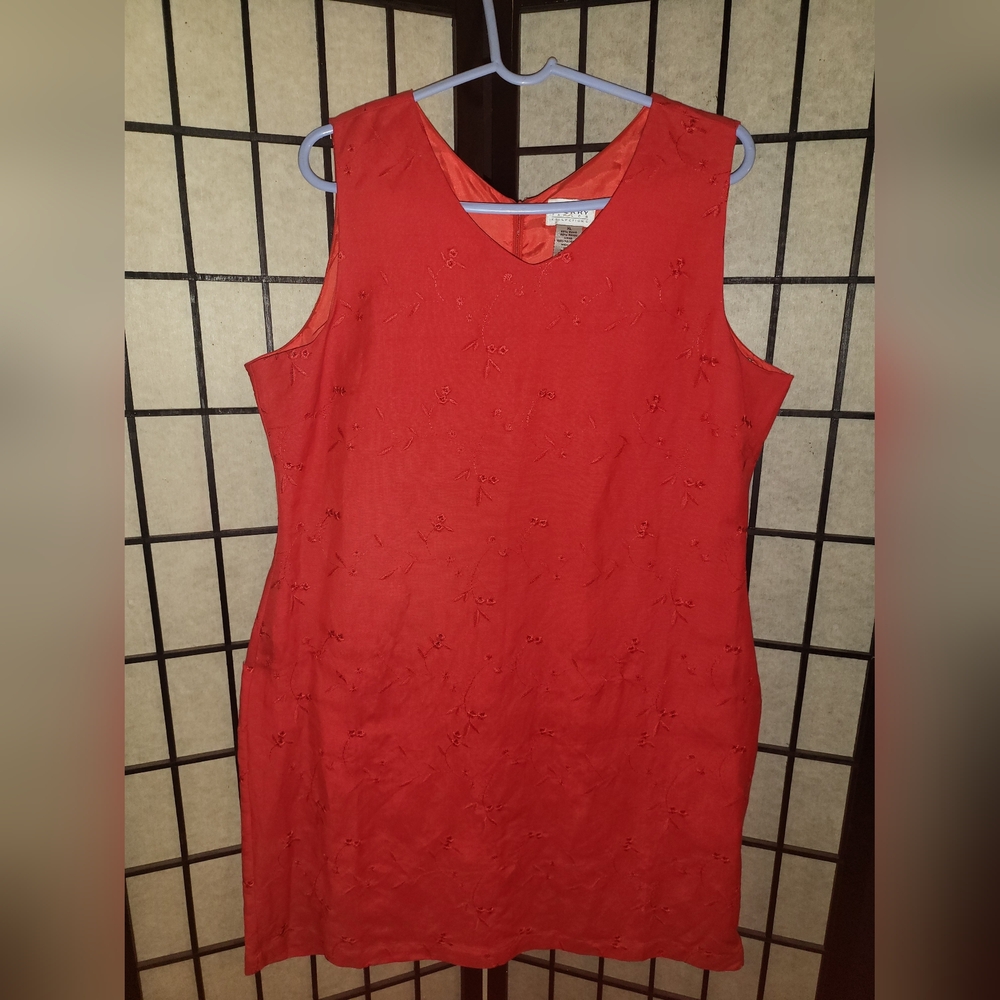 Sherry Taylor Collections Red Embroidered Dress